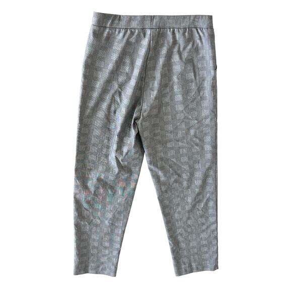 Clara Sun Woo Women’s Pants Cropped Pull On Black White Windowpane Plaid XS - Picture 5 of 8